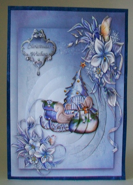 Winter Flowers Christmas Oval Pyramid by Rae Trees