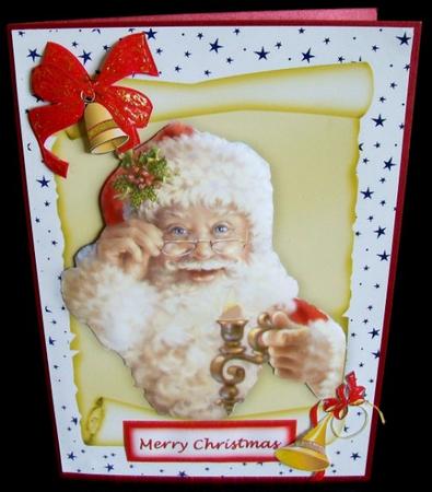 Santa on a Scroll by Rae Trees