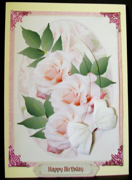 Beautiful Soft Pink Roses Quick Card by Rae Trees
