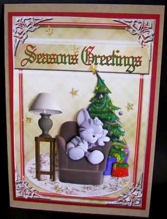 Sleeping Mouse Seasons Greetings by Rae Trees