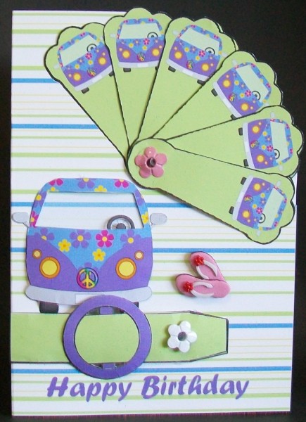 Fan Card - Camper Van by Rae Trees