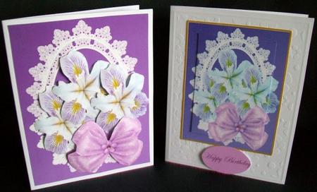 Irises Galore Happy Birthday 2 Card Sheet by Rae Trees