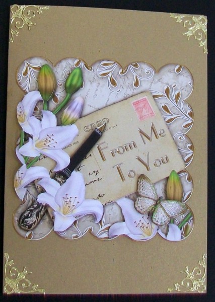 White Lily Cream Postcard from Me to You Step by Step by Rae Trees