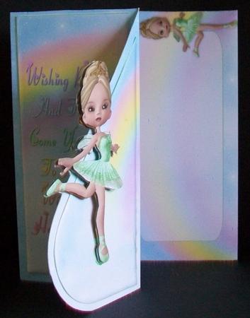 Ballerina Rainbow Birthday Teardrop Card Kit by Rae Trees