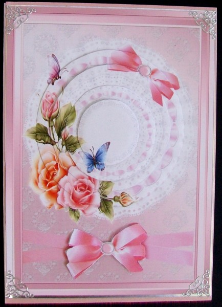 Shimmering Roses Butterflies and Bows Pyramid by Rae Trees