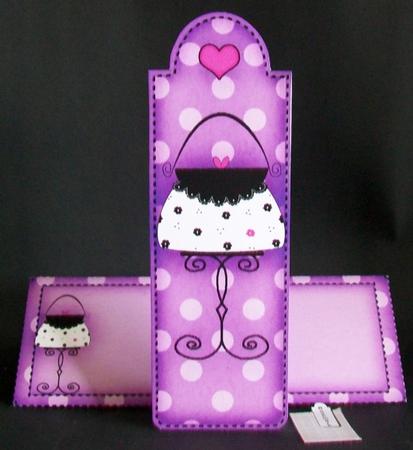 Funky Bag Bookmark Card N Envelope by Rae Trees
