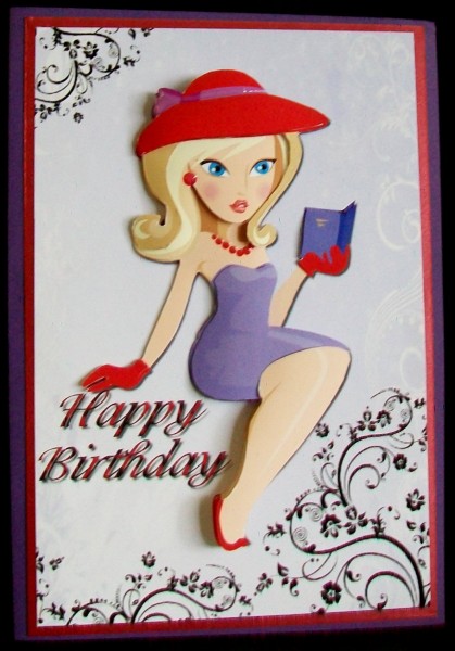 Book Club! Card Front and Decoupage by Rae Trees