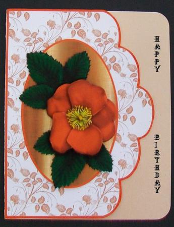 Peach Floral Quick Card by Rae Trees