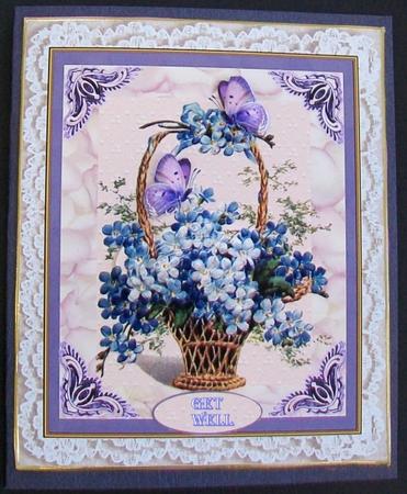 Forgetmenots and Butterflies by Rae Trees