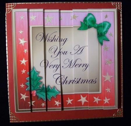 Elegant Christmas Greeting Card with Side Stacker Topper by Rae Trees