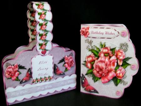 Glory Roses Scallop Card and Envelope Bag Kit by Rae Trees