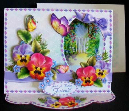 C-thru Easel 3D Card Kit - Pansy Garden by Rae Trees