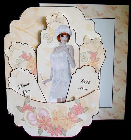 Shaped Pocket Card - Flapper Lady by Rae Trees