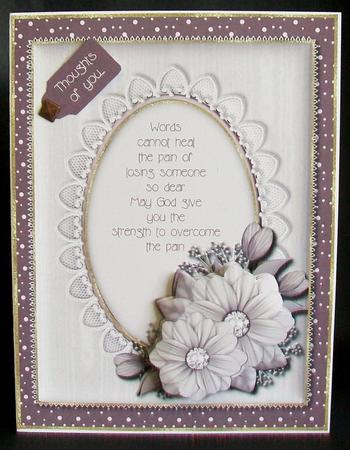 Overcoming the Pain Card Topper by Rae Trees
