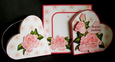 Summer Flower Heart Shaped Card Kit by Rae Trees