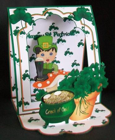 3D Open Front Easel Kit - a Little Bit of Irish Luck by Rae Trees
