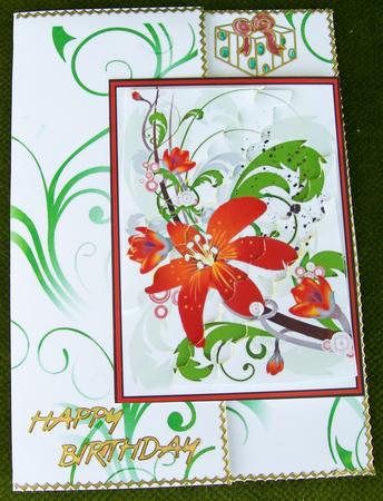 Wavy Corner Orange Lily by Rae Trees
