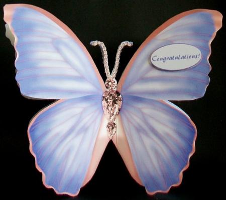 Gem Butterfly Stand Up Card 1 by Rae Trees