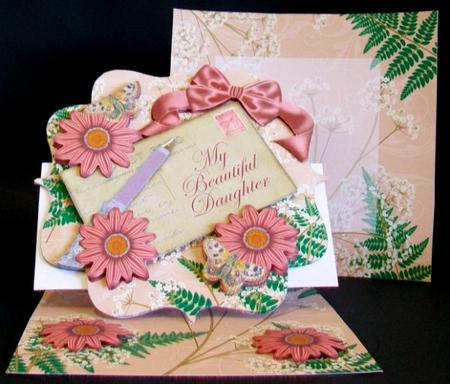 Dusky Daisy Beautiful Daughter Easel Card Envelope Kit by Rae Trees