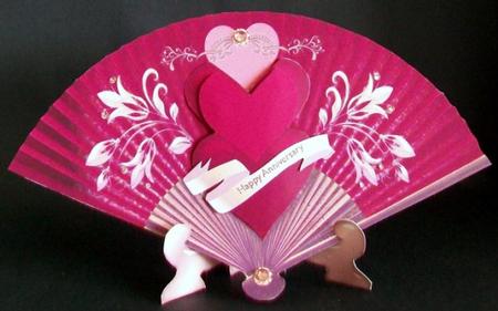 Heart of Romance Fan & Stand 2 by Rae Trees