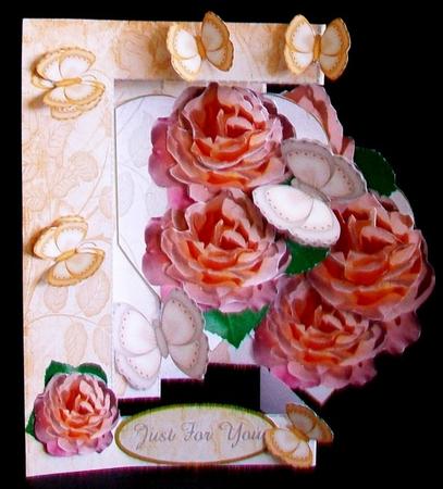 W Fold Apricot Rand Butterflies Lots of 3D Easy by Rae Trees