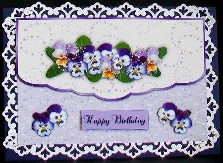 Violet Envelope Birthday by Rae Trees