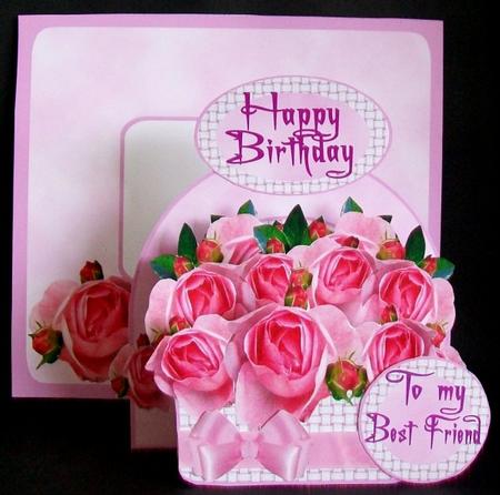 3D Box 'pink Roses' by Rae Trees