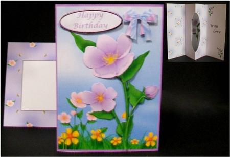 Internal Window Card - Lilac Anemone by Rae Trees