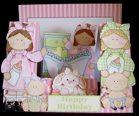 Birthday Mummys Little Angel Decoupage Stepper Card Kit by Rae Trees