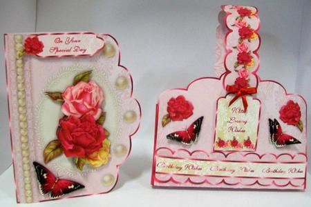 Enchanted Roses Scallop Card & Envelope Bag Kit by Rae Trees