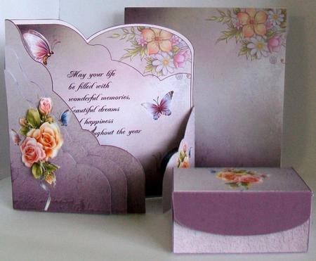 Butterflies Wraparound Card Kit by Rae Trees