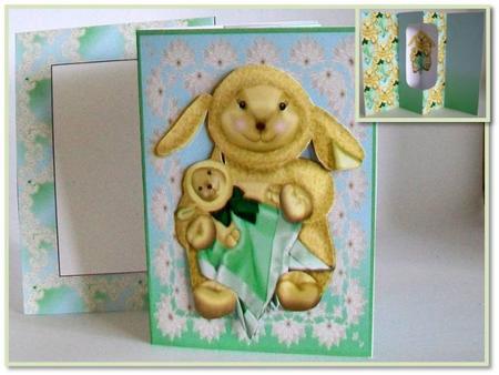Internal Window Card - Lamb and Ewe by Rae Trees