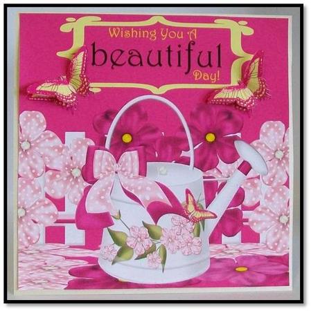 Birthday Card with Flowers Bright and Happy by Rae Trees