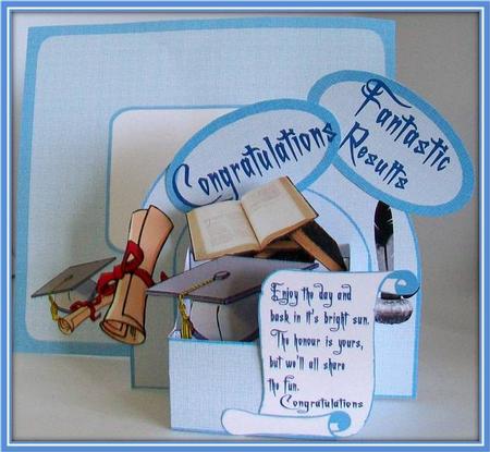 3D Box graduation (blue) by Rae Trees