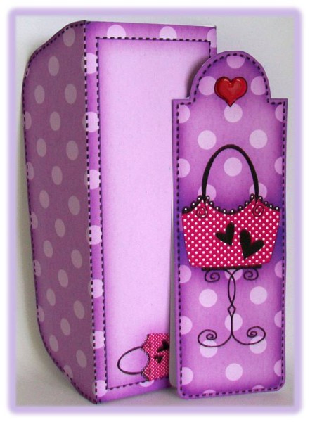Funky Bag Bookmark Card N Envelope by Rae Trees