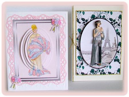 Duo Ladies in Pink & Silver by Rae Trees