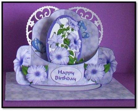 Blue Floral Push Through Card Kit by Rae Trees