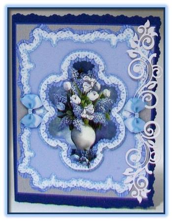 Lilacs and Tulips, Blue by Rae Trees