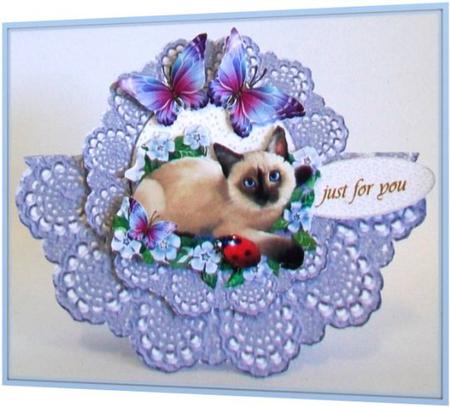 Wobblecard Cute Cat by Rae Trees