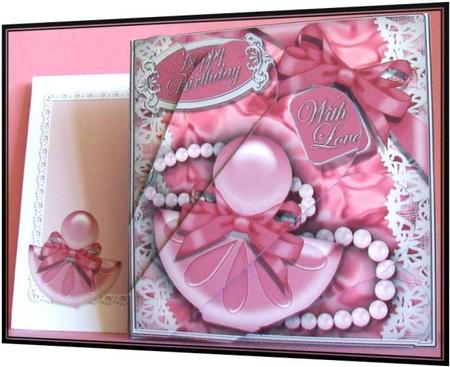 8 x 8 Perfume Lace N Pearls Fan Pyramage Kit by Rae Trees