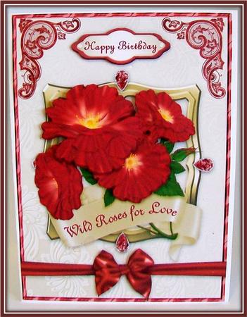 Wild Red Roses by Rae Trees
