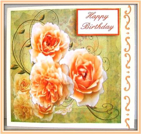 Roses, Butterflies and Swirls 8x8 Topper by Rae Trees