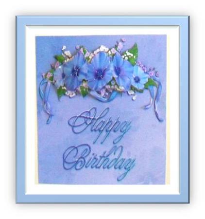 Blue Birthday Wishes by Rae Trees