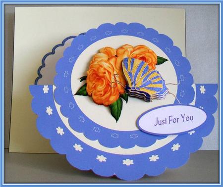 Scalloped Over the Top Rocker - Yellow Roses by Rae Trees