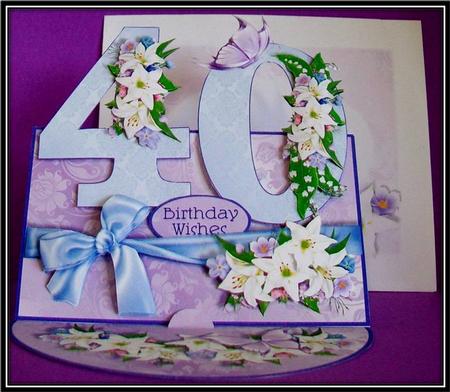 Over the Edge Easel Card Kit - 40 with Flowers by Rae Trees