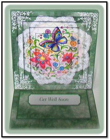 Lace & Pearls Abstract Flowers & Butterfly by Rae Trees