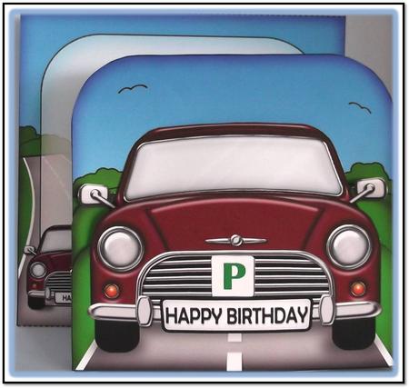 3D Mini Car Transport Pop Out Card Kit by Rae Trees