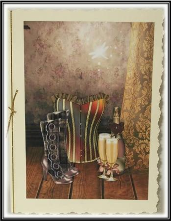 Steampunk Getting Ready Card Front by Rae Trees