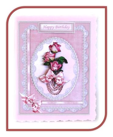 Sweet Roses in Lace Frame by Rae Trees