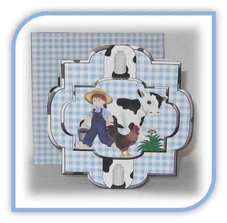 Shaped Layered Card - Farm Boy by Rae Trees
